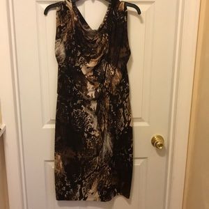 Brown animal print enforces dress size 10